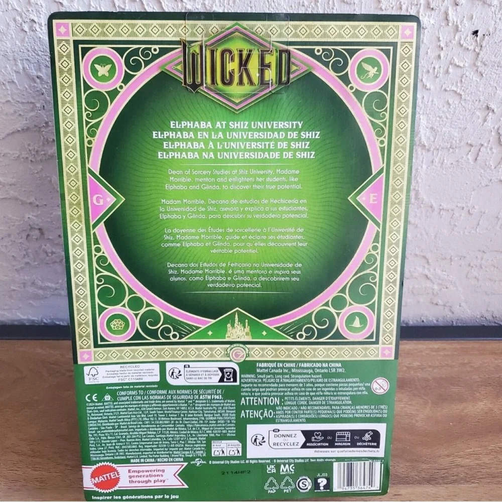 Wicked Elphaba At Shiz University Doll With Accessories Mattel 2024 URL Misprint